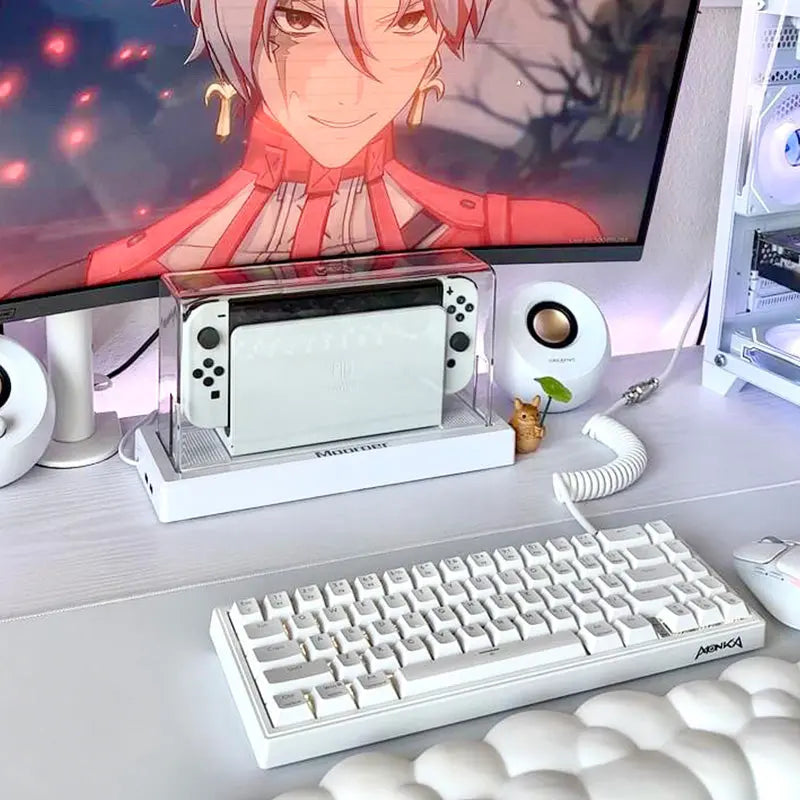 MONKA 3067 Wired White Light Mechanical Keyboard - keycapcovers