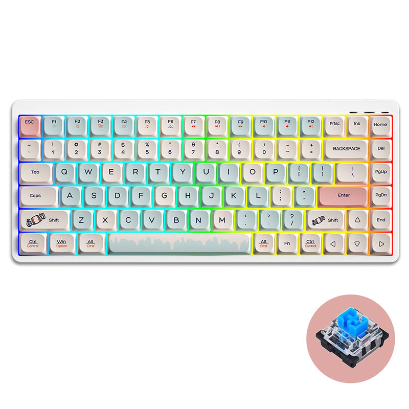 iBlancod YK75 Pro Low Profile Wireless Mechanical Keyboard - keycapcovers