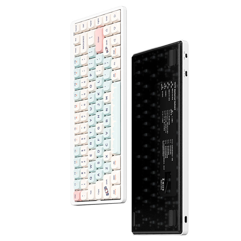iBlancod YK75 Pro Low Profile Wireless Mechanical Keyboard - keycapcovers