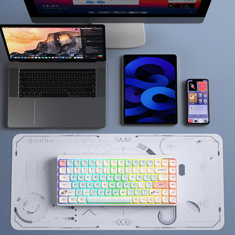 iBlancod YK75 Pro Low Profile Wireless Mechanical Keyboard - keycapcovers