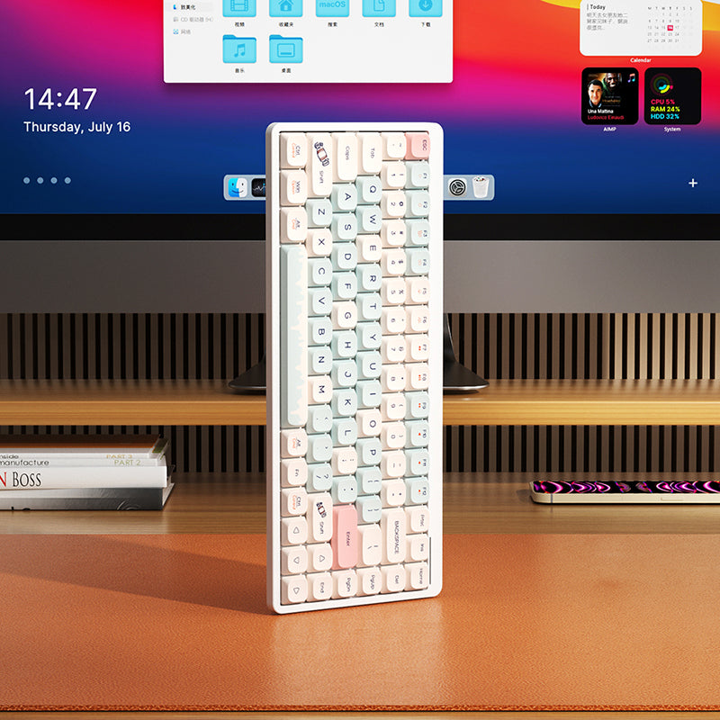 iBlancod YK75 Pro Low Profile Wireless Mechanical Keyboard - keycapcovers