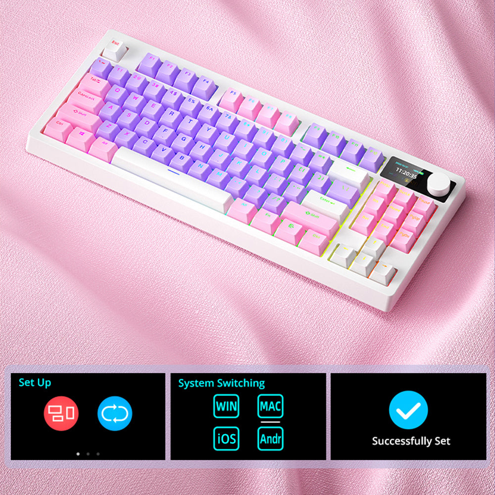 iBlancod YK830 Wireless Mechanical Keyboard - keycapcovers