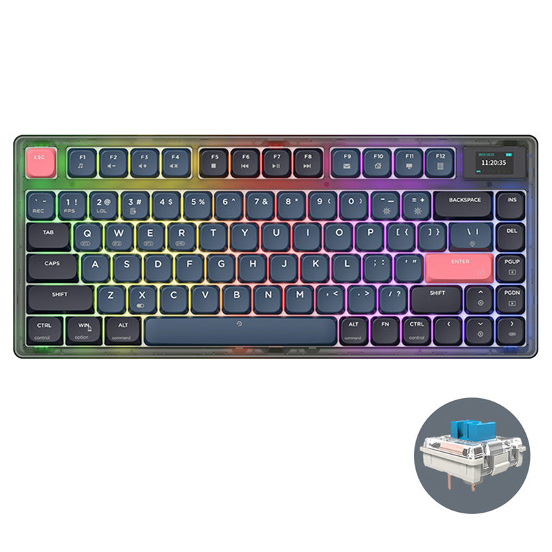 Ajazz AK832 Pro Low Profile Mechanical Keyboard - keycapcovers