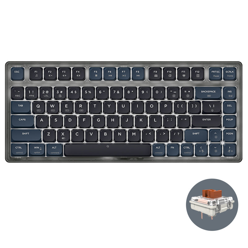 Ajazz AK832 Pro Low Profile Mechanical Keyboard - keycapcovers