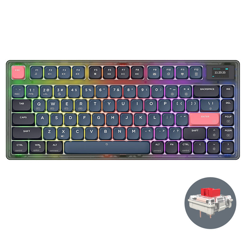 Ajazz AK832 Pro Low Profile Mechanical Keyboard - keycapcovers