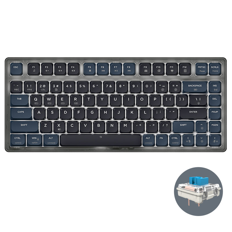 Ajazz AK832 Pro Low Profile Mechanical Keyboard - keycapcovers