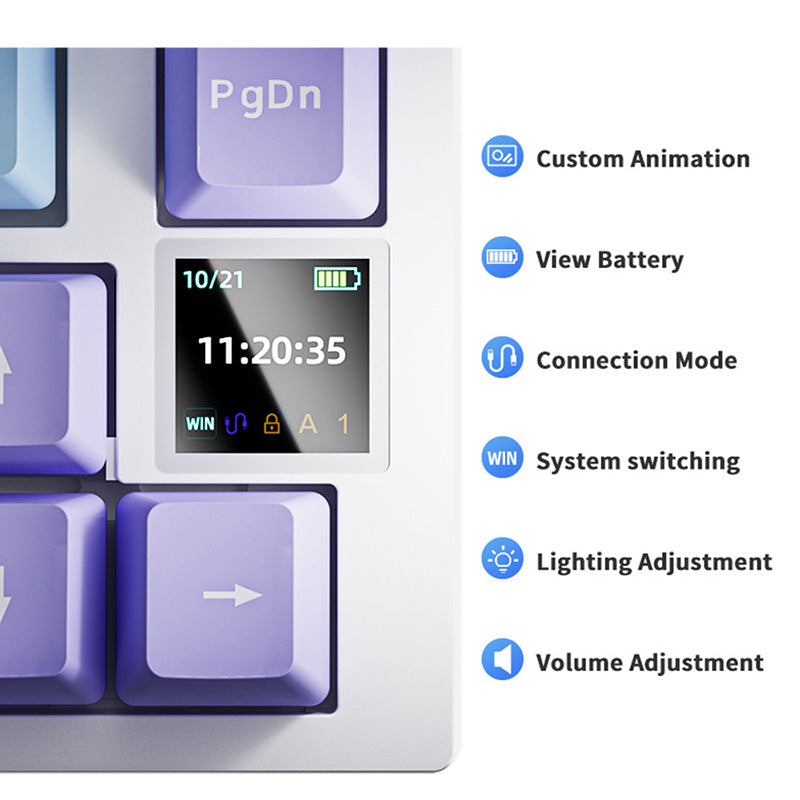 Ajazz AK820 Pro Mechanical Keyboard Creamy Keyboard - keycapcovers