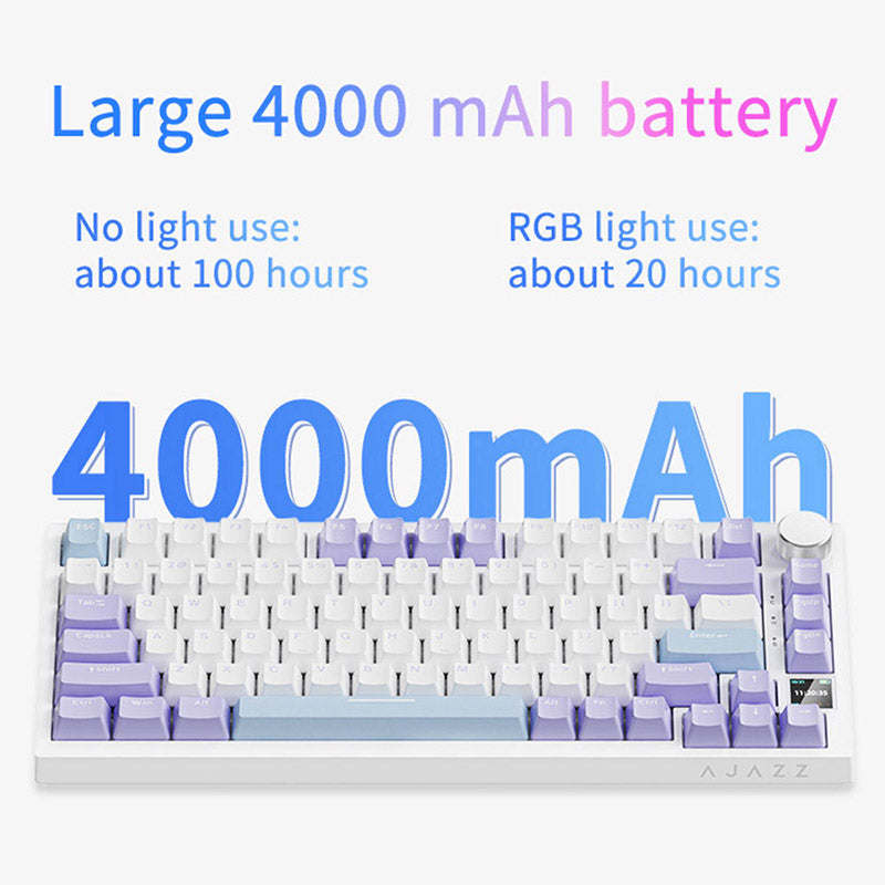 Ajazz AK820 Pro Mechanical Keyboard Creamy Keyboard - keycapcovers