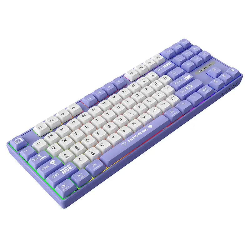 Ajazz AK870MC Rainbow Backlit Mechanical Keyboard Ajazz