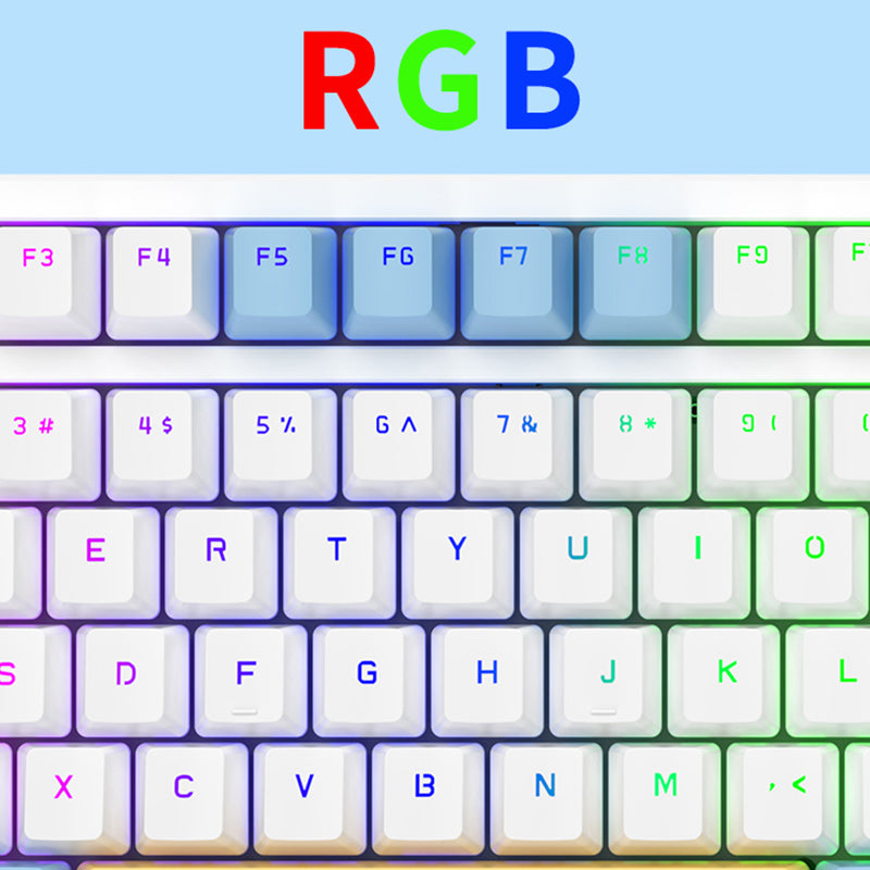 Ajazz AK992 Summer Blue Wireless Mechanical Keyboard - keycapcovers