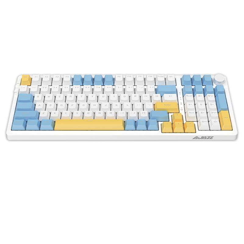 Ajazz AK992 Summer Blue Wireless Mechanical Keyboard - keycapcovers