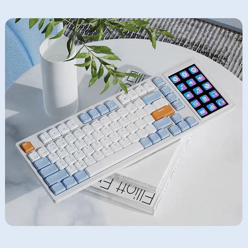 Ajazz AKP815 Function Screen Low Profile Wired Mechanical Keyboard - keycapcovers