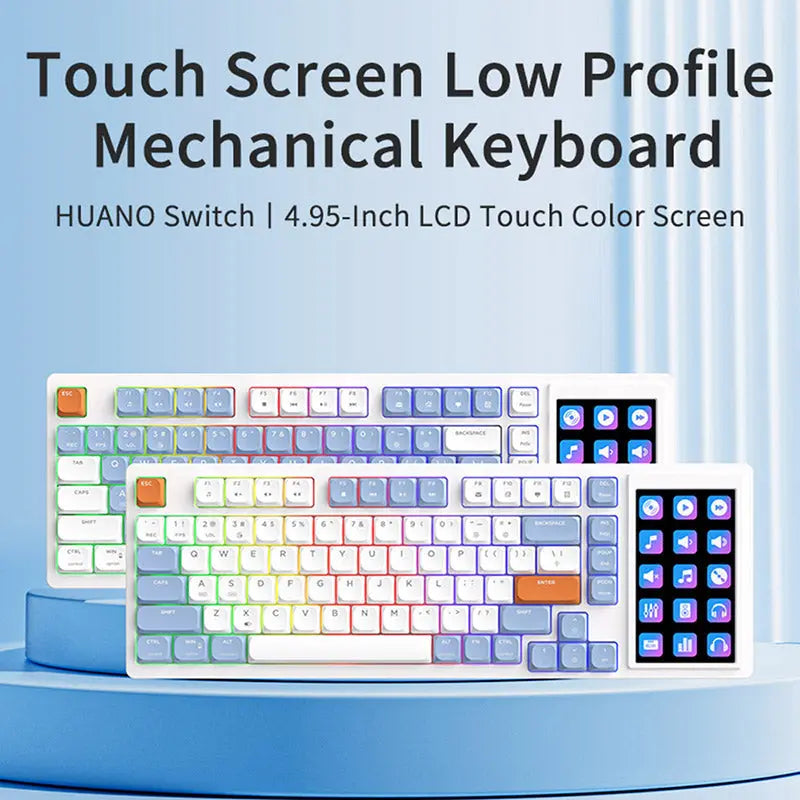 Ajazz AKP815 Function Screen Low Profile Wired Mechanical Keyboard - keycapcovers