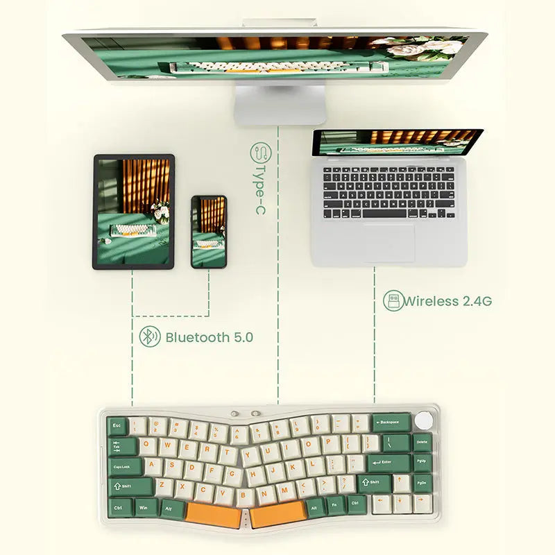 Ajazz AKS068 Alice VIA Mechanical Keyboard - keycapcovers