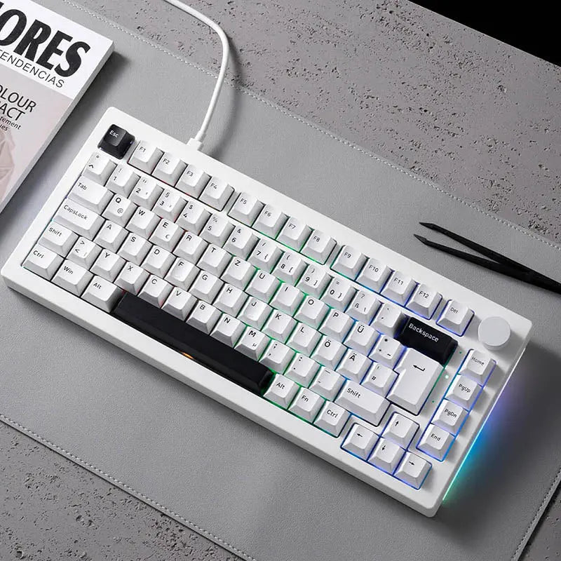 Akko 5075B Plus ISO Layout Wireless Mechanical Keyboard - keycapcovers