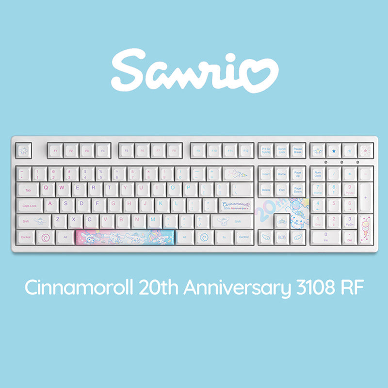 Akko Cinnamoroll 20th Anniversary 3108RF Wireless Mechanical Keyboard - keycapcovers