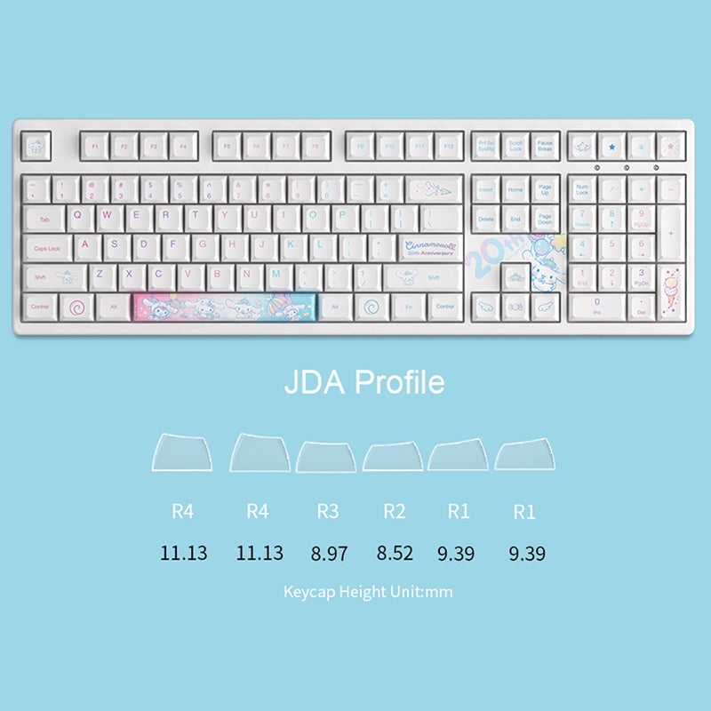 Akko Cinnamoroll 20th Anniversary 3108RF Wireless Mechanical Keyboard - keycapcovers