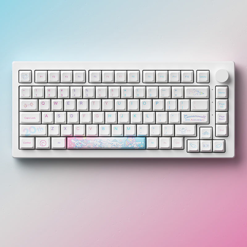 Akko Cinnamoroll 20th Anniversary 5075B Plus Wireless Mechanical Keyboard - keycapcovers