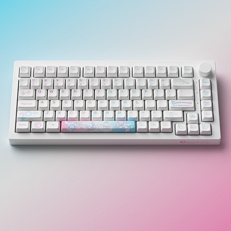 Akko Cinnamoroll 20th Anniversary 5075B Plus Wireless Mechanical Keyboard - keycapcovers