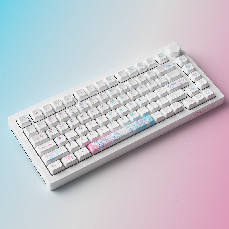 Akko Cinnamoroll 20th Anniversary 5075B Plus Wireless Mechanical Keyboard - keycapcovers