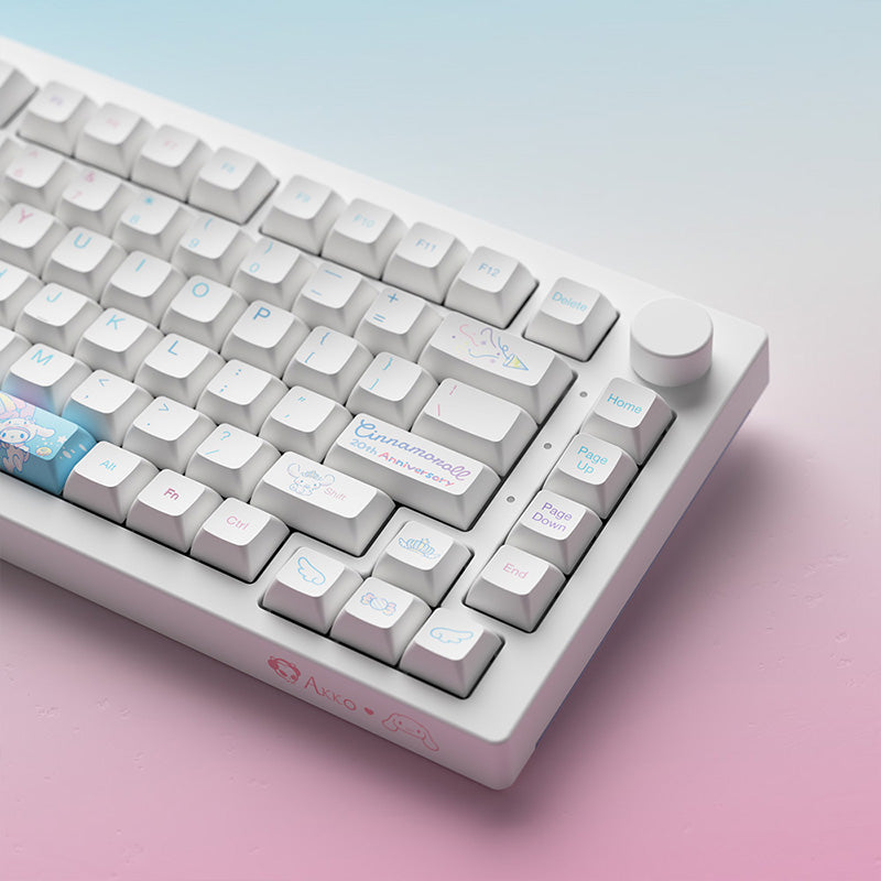 Akko Cinnamoroll 20th Anniversary 5075B Plus Wireless Mechanical Keyboard - keycapcovers