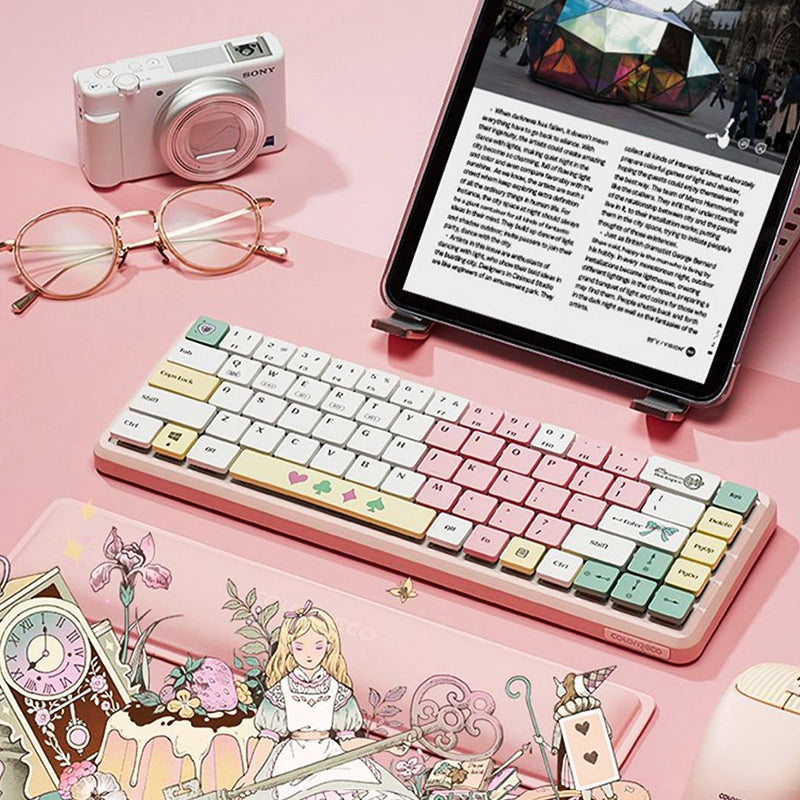 ColorReco CR-KB10 Alice Low profile Wireless Mechanical Keyboard - keycapcovers