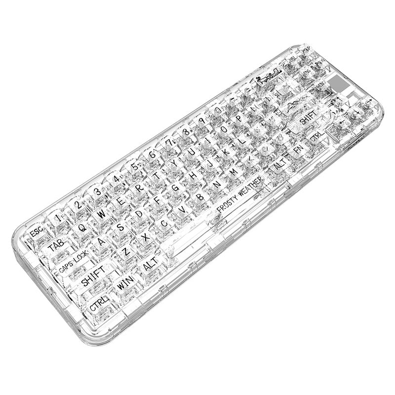 CoolKiller CK68 Polar Bear Transparent Wireless Mechanical Keyboard - keycapcovers