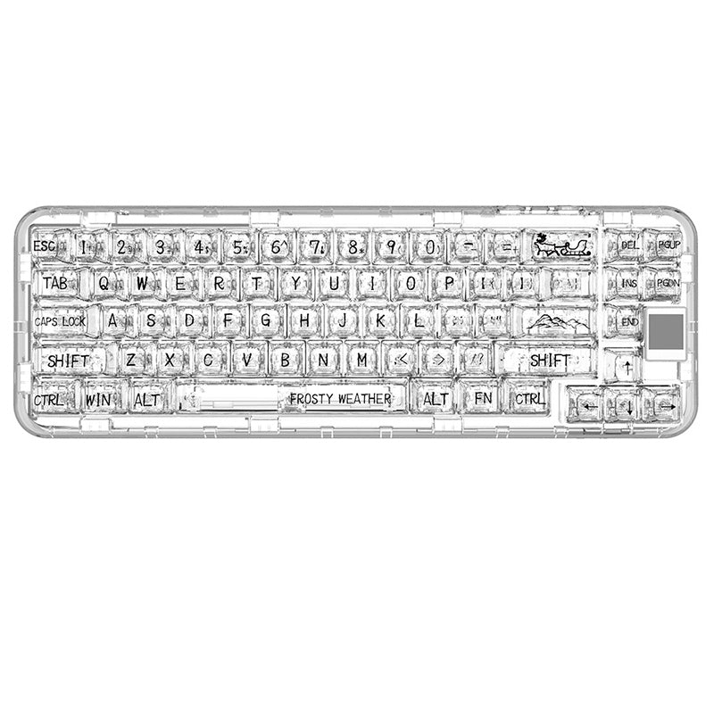 CoolKiller CK68 Polar Bear Transparent Wireless Mechanical Keyboard - keycapcovers