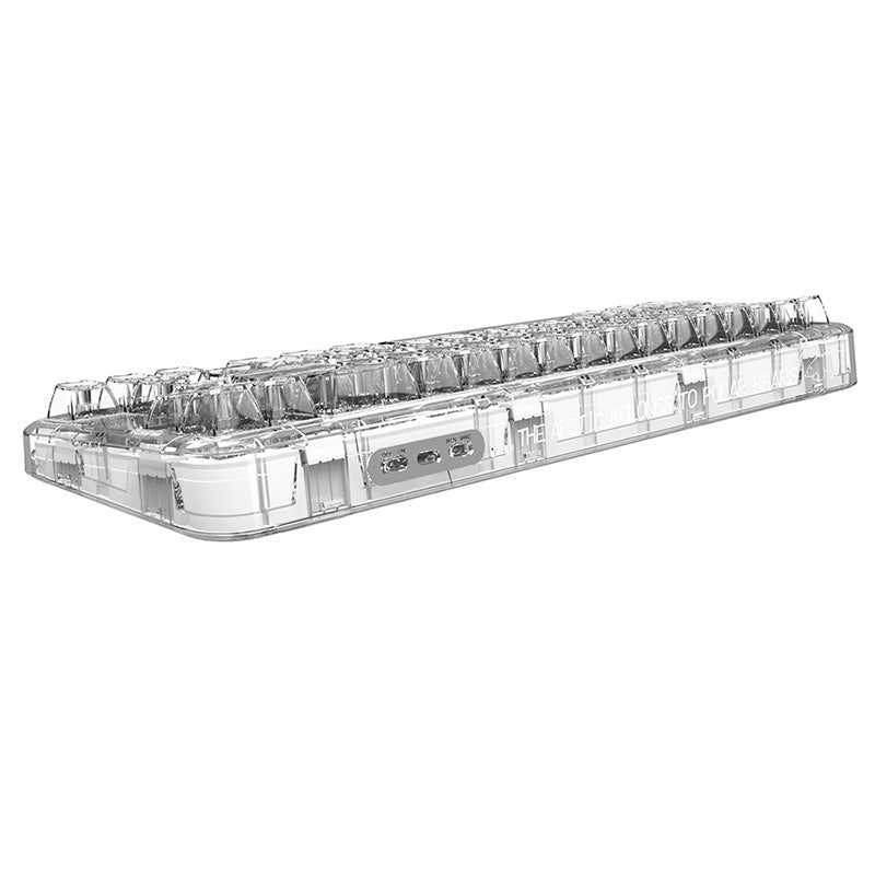 CoolKiller CK68 Polar Bear Transparent Wireless Mechanical Keyboard - keycapcovers