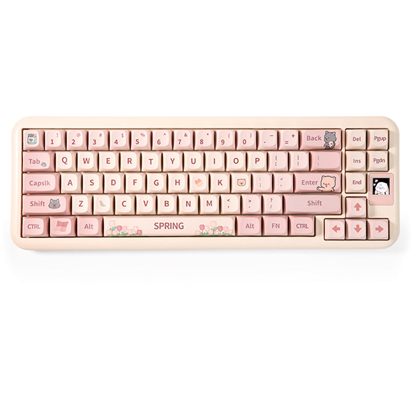 CoolKiller Spring Cute Wireless Mechanical Keyboard - keycapcovers