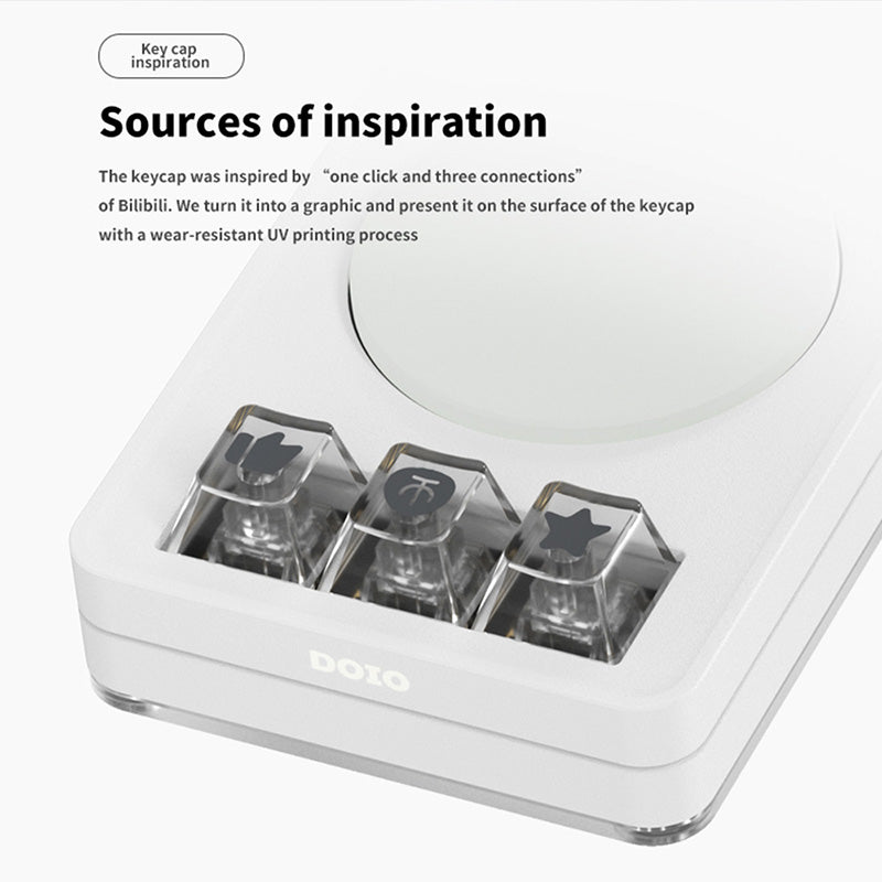 DOIO KB03-04 Macro Keyboard Backlit Macro Pad - keycapcovers