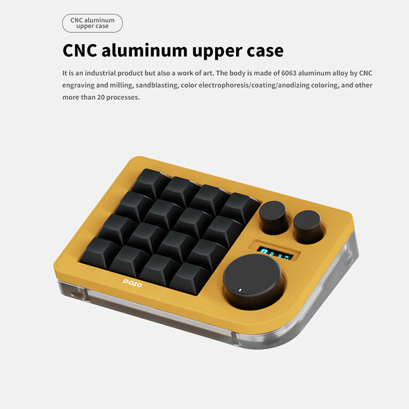 DOIO KB16B-02 Macro Keyboard Updated Macro Pad - keycapcovers