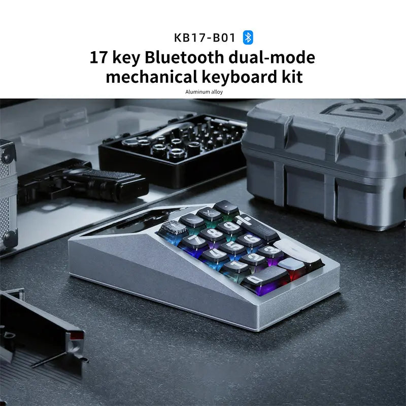 DOIO KB17-B01 QMK/VIA Macro Keyboard Dual-mode Mechanical Keyboard Kit - keycapcovers