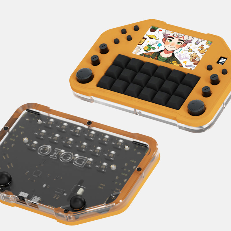 DOIO KB18-01 Dual Screen Macro Keyboard Hot-swappable Macro Pad - keycapcovers