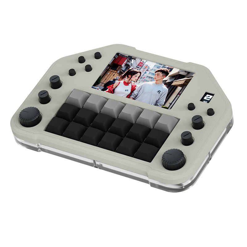 DOIO KB18-01 Dual Screen Macro Keyboard Hot-swappable Macro Pad - keycapcovers