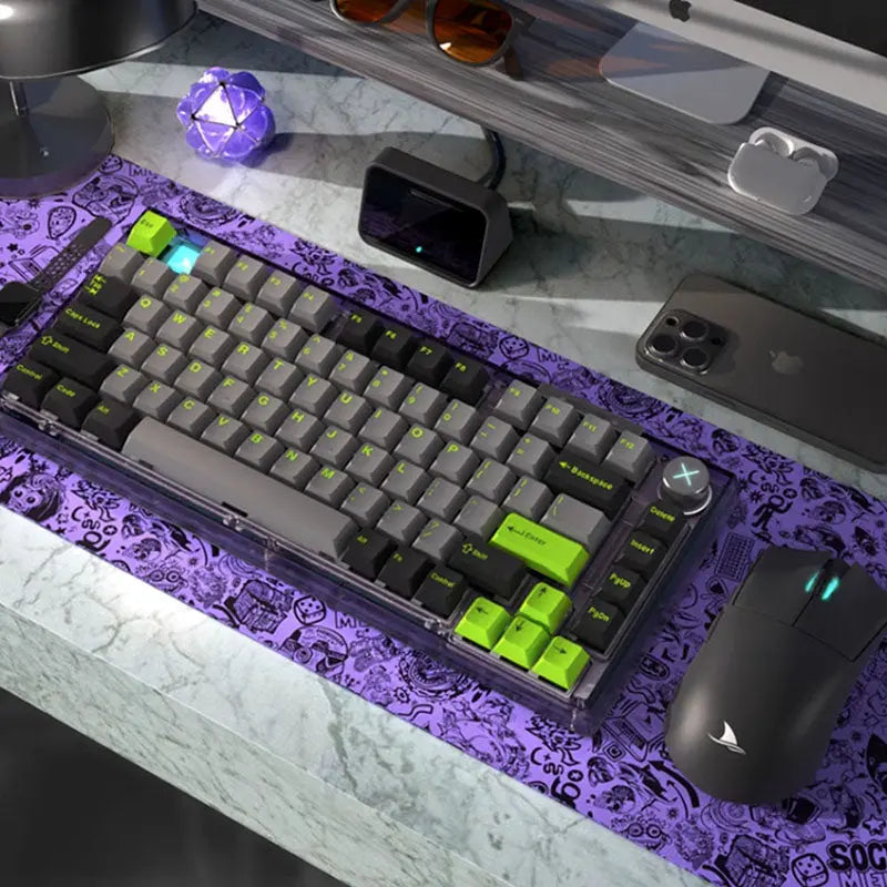 Darmoshark TOP75 Wireless Mechanical Keyboard With TFT Screen - keycapcovers