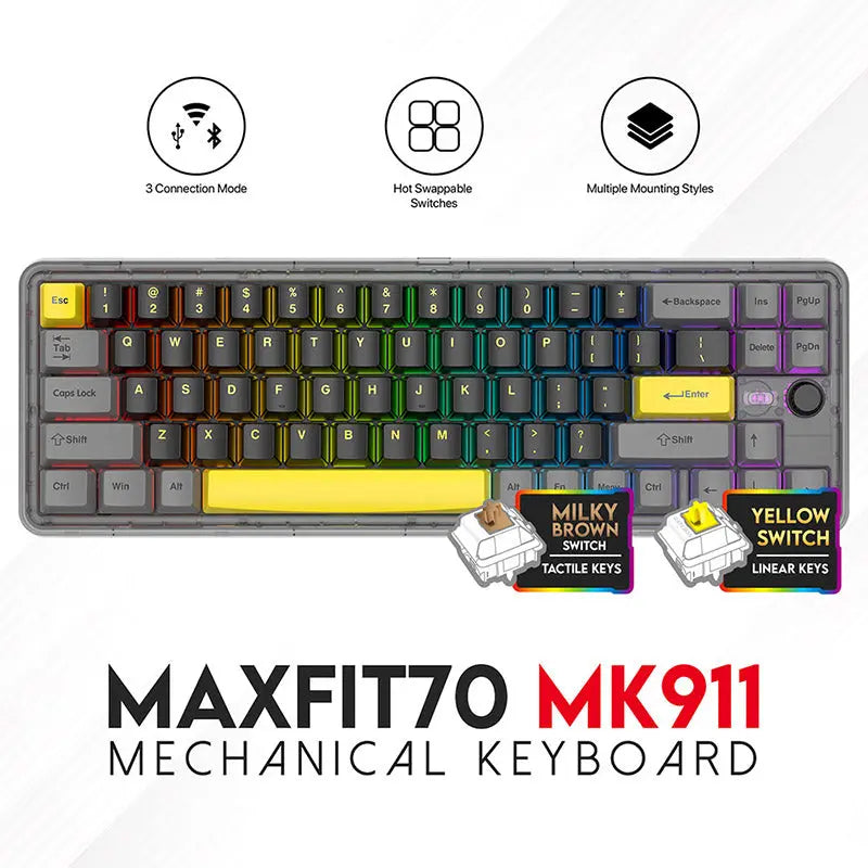 FANTECH MAXFIT70 MK911 Wireless Mechanical Keyboard - keycapcovers