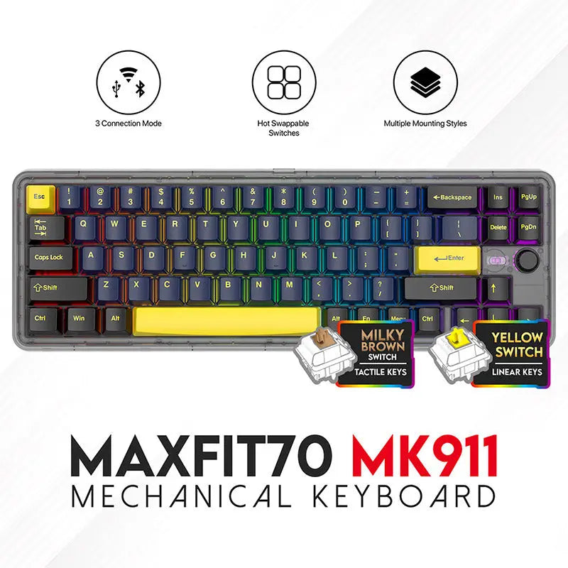 FANTECH MAXFIT70 MK911 Wireless Mechanical Keyboard - keycapcovers