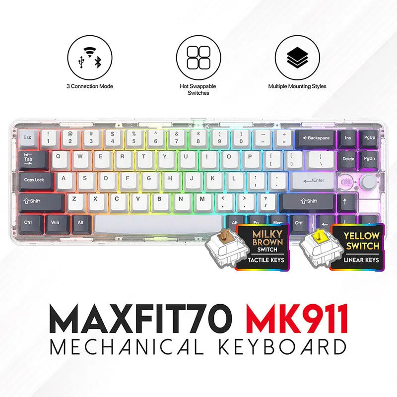 FANTECH MAXFIT70 MK911 Wireless Mechanical Keyboard - keycapcovers