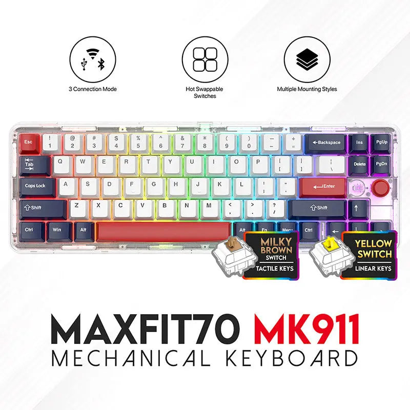 FANTECH MAXFIT70 MK911 Wireless Mechanical Keyboard - keycapcovers