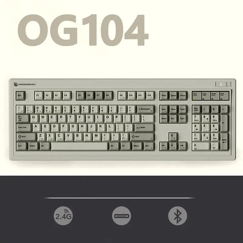 FL¡¤ESPORTS OG104 Retro Wireless Mechanical Keyboard - keycapcovers