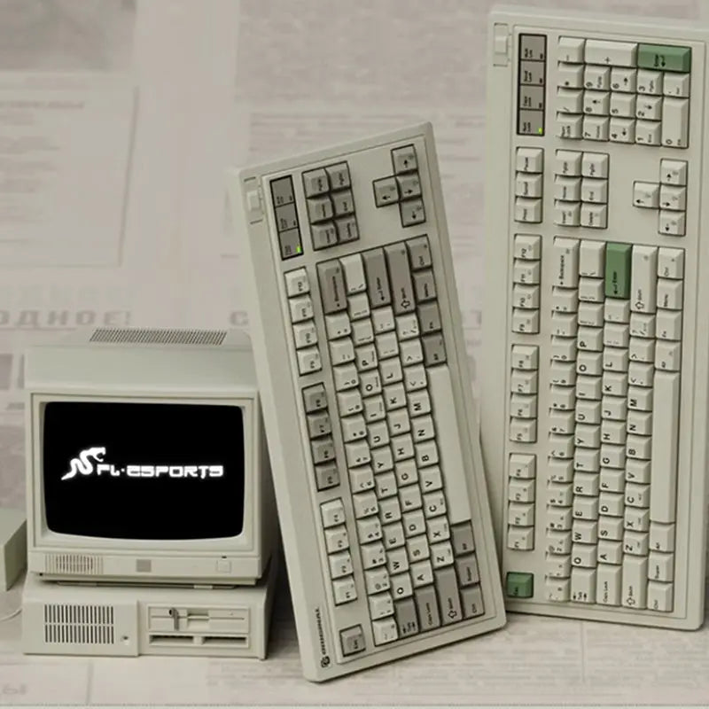 FL¡¤ESPORTS OG104 Retro Wireless Mechanical Keyboard - keycapcovers