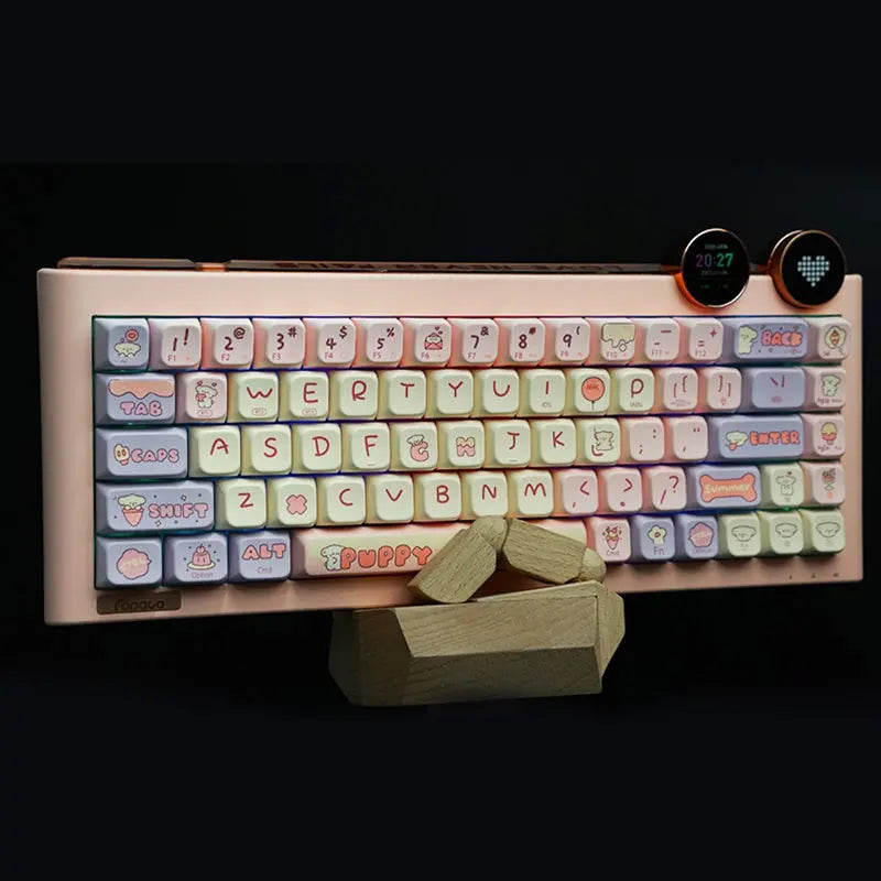 FOPATO D68 Playful & Cute Wireless Mechanical Keyboard - keycapcovers