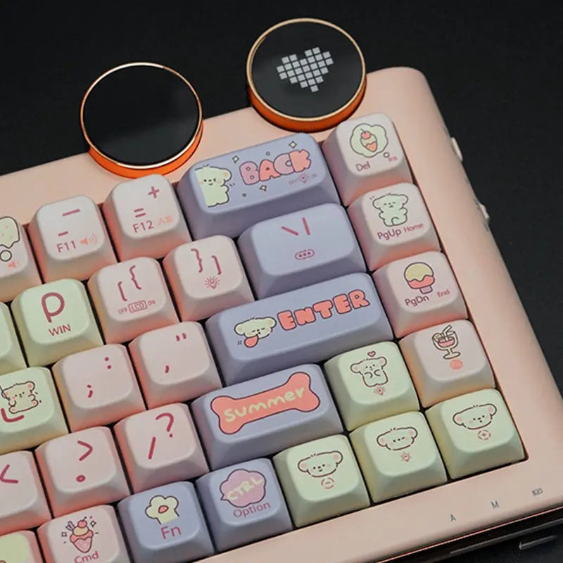 FOPATO D68 Playful & Cute Wireless Mechanical Keyboard - keycapcovers