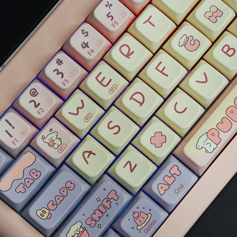FOPATO D68 Playful & Cute Wireless Mechanical Keyboard - keycapcovers