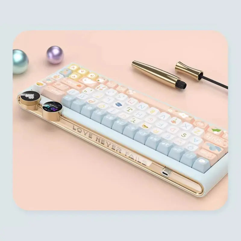 FOPATO D68 Playful & Cute Wireless Mechanical Keyboard - keycapcovers