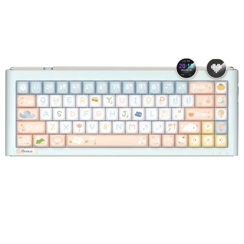 FOPATO D68 Playful & Cute Wireless Mechanical Keyboard - keycapcovers