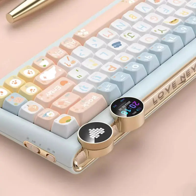 FOPATO D68 Playful & Cute Wireless Mechanical Keyboard - keycapcovers