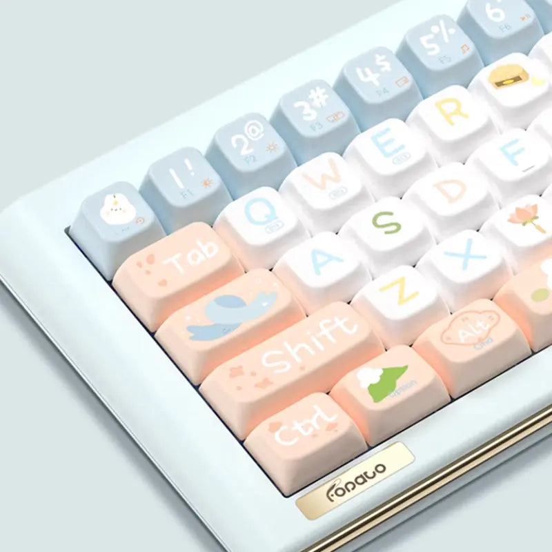 FOPATO D68 Playful & Cute Wireless Mechanical Keyboard - keycapcovers