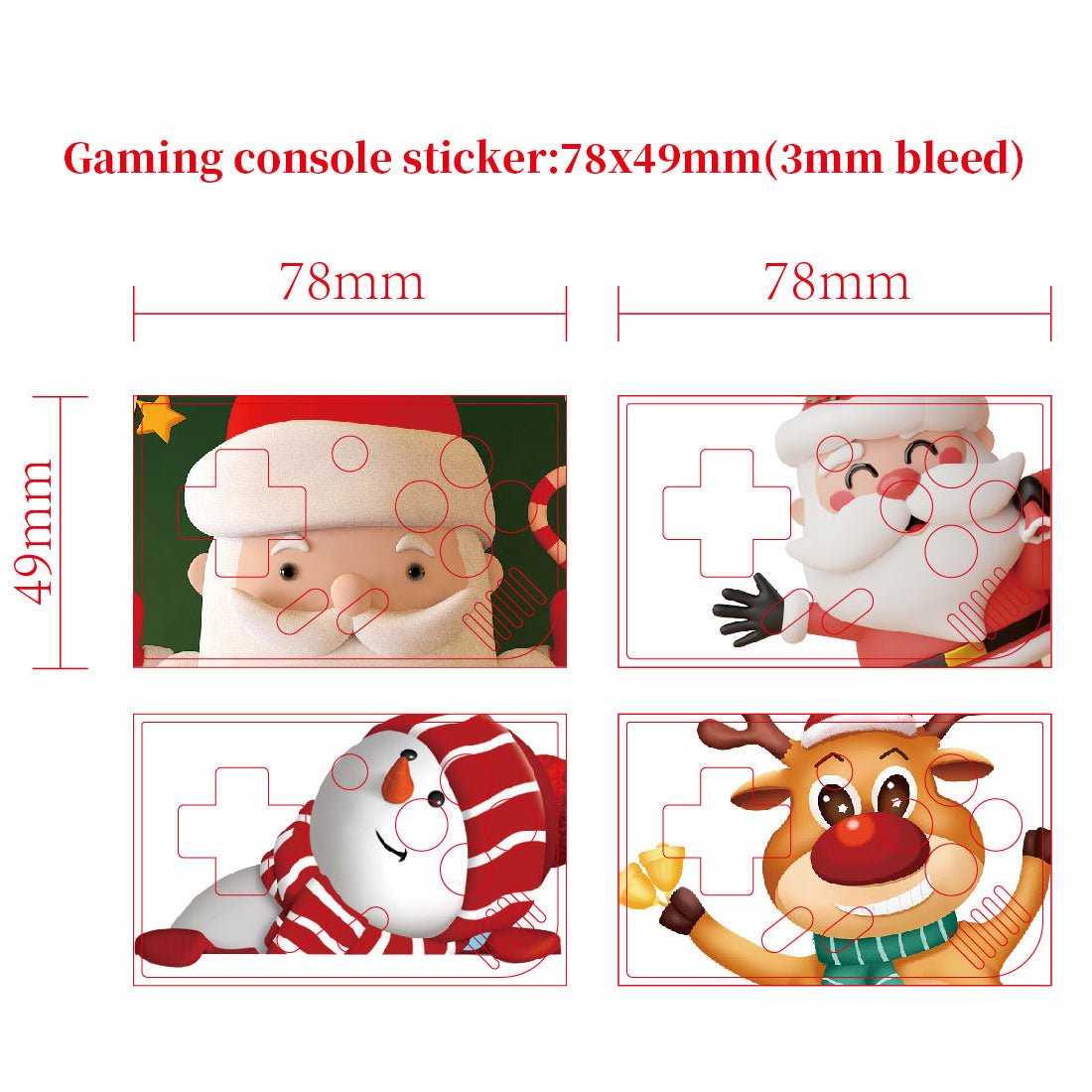 Miyoo Mini Plus/V4 Halloween & Christmas Theme Stickers(No delivery if purchased individually)